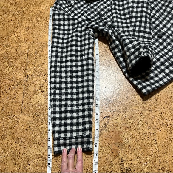 Talbots Wm’s Wool Blend Gingham Buffalo Plaid Black & White Button Jacket Sz 10P - Picture 16 of 16